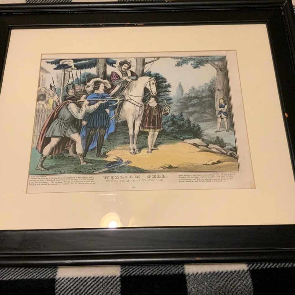 WILLIAM TELL CURRIER AN IVES.  Size 17 1/2 by 21 1/2.